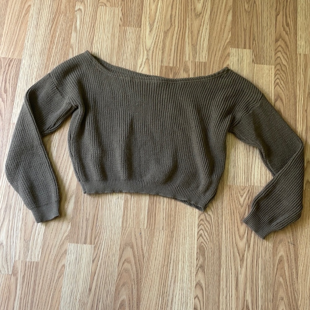 Knitted off the shoulder top